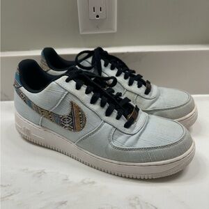 Nike Air Force 1 Low ‘07 LV8 Afro Punk Light Armory Blue 718152-407 Size 10.5